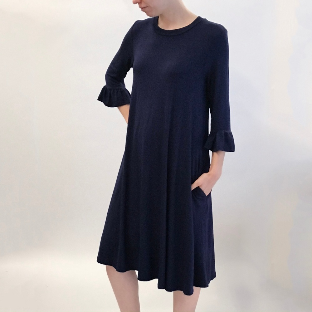 Acting Pro Women's 3/4 Sleeve Dress with Pockets
